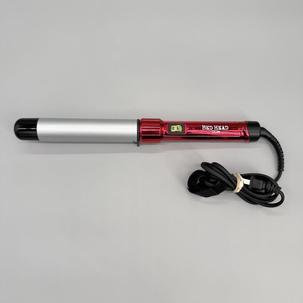 Helen of Troy Bed Head Tigi Curling Iron Wand 1.25" BH353 Red Clamp Free Works